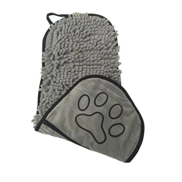 Полотенце-мешочек для собак и кошек QuickDry Paw, серое 4601 фото