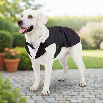 Праздничный костюм-смокинг для больших собак Grand Gentleman, черный, S 6800 фото