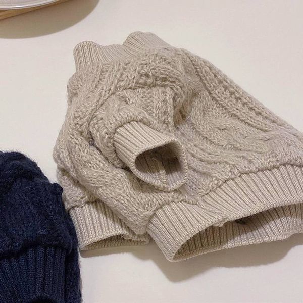 Затишний в&rsquo;язаний светр для собак дрібних та середніх порід, WarmPaws Knit Sweater, оливково-бежевий, розмір M 6652 фото