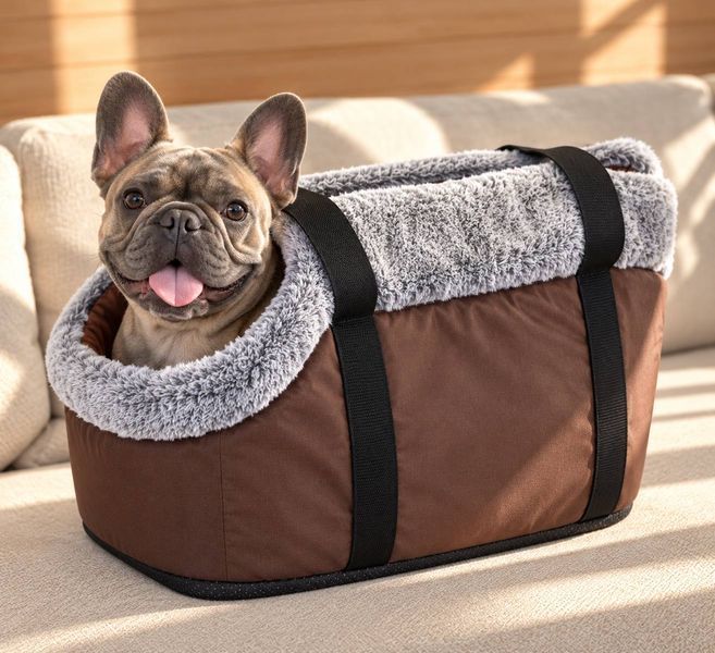 Сумка-переноска для котів і собак Cozy Carry, 56 &times; 45 &times; 30см, коричнева 0200 фото