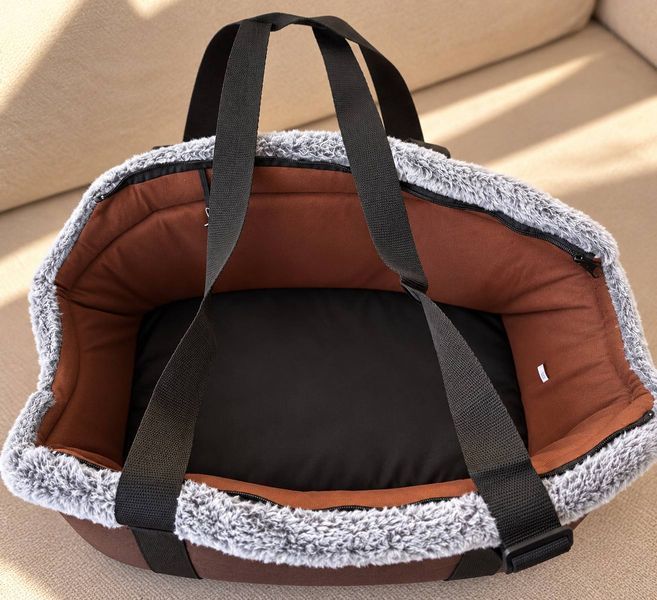 Сумка-переноска для котів і собак Cozy Carry, 56 &times; 45 &times; 30см, коричнева 0200 фото