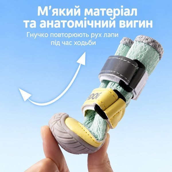 Осенне-зимняя обувь для собак HIPIDOG AirMesh, голубовато-серая, 1 4564 фото
