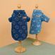 Джинсова сорочка для собак Denim Style із комірцем, синя з метеликами, S 9640 фото 4