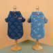 Джинсова сорочка для собак Denim Style із комірцем, синя з метеликами, S 9640 фото 7