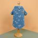 Джинсова сорочка для собак Denim Style із комірцем, синя з метеликами, S 9640 фото 1