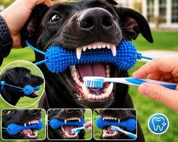 Аксесуар для чищення зубів собак LiaRis Dental Bone із фіксуючим шнурком 9547 фото