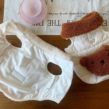 Стильний та теплий жилет для собак з ведмежатком на спині "Teddy Hug Vest", розмір М 5557 фото
